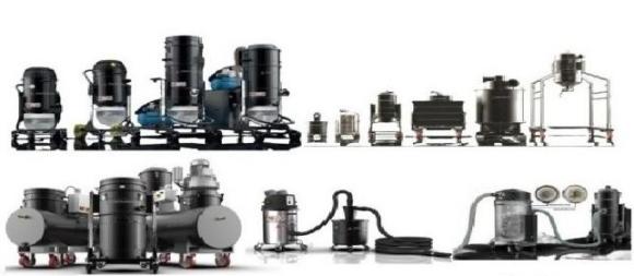 Vacuuming and airborne collection of organic dusts i